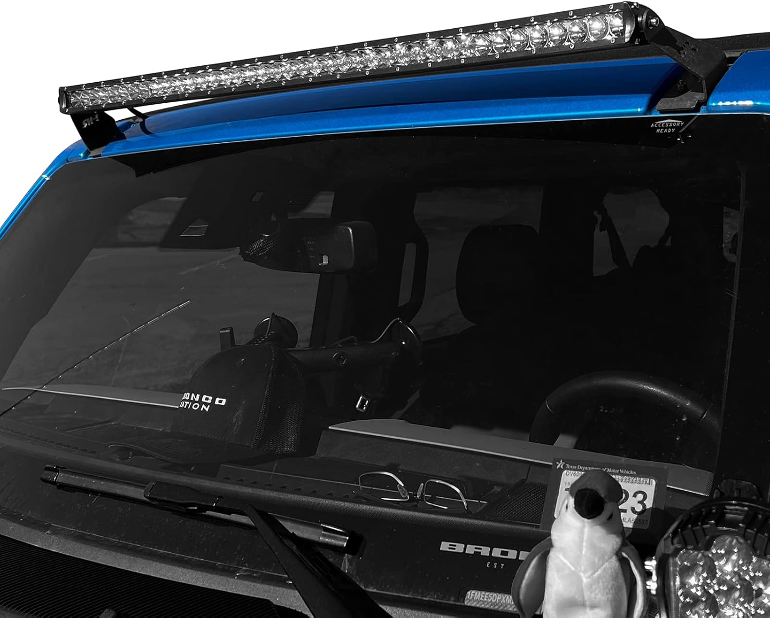 Hooke Road Bronco Over-Windshield Mounting Brackets for 40 in. LED Light Bar (Not Included) Compatible with Ford Bronco 2021 2022