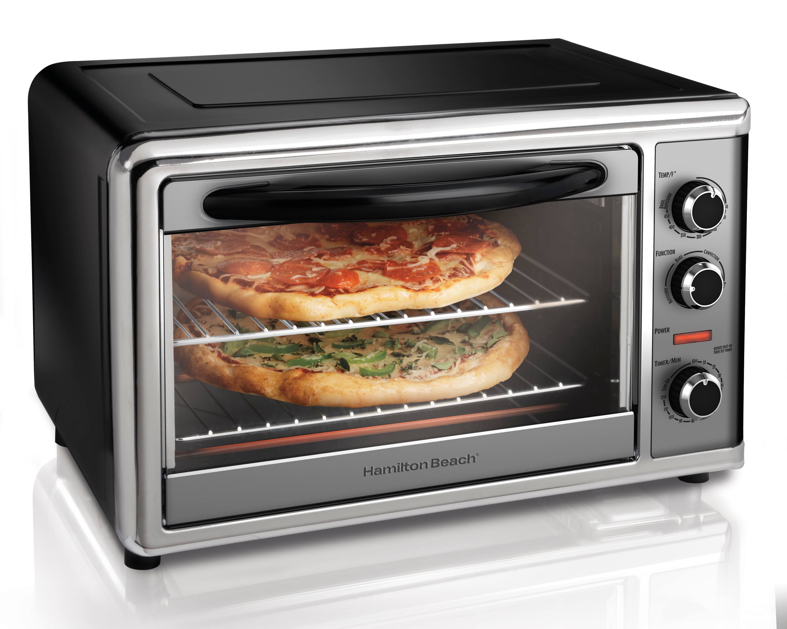 Hamilton Beach Countertop Oven with Convection and Rotisserie, Black