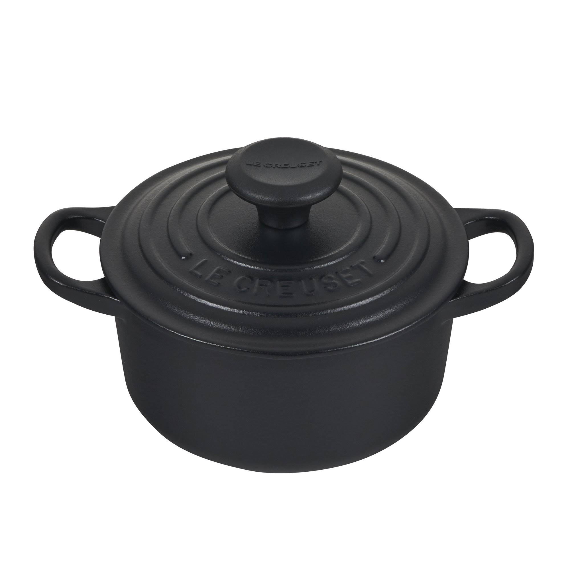 Le Creuset Signature Cast Iron 1-Quart Matte Black Round Dutch Oven