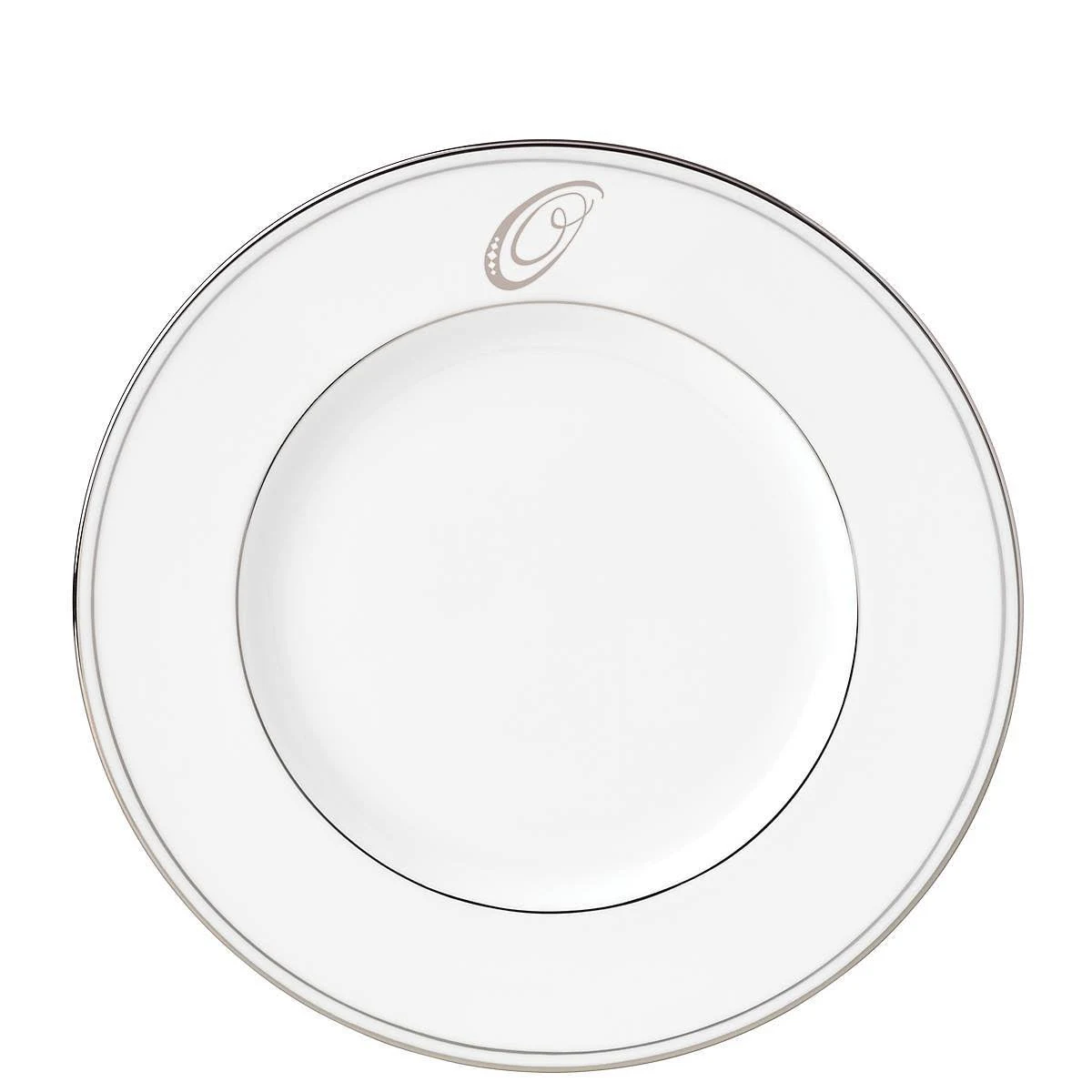 Lenox Federal Monogram Script Accent Plate - Platinum O