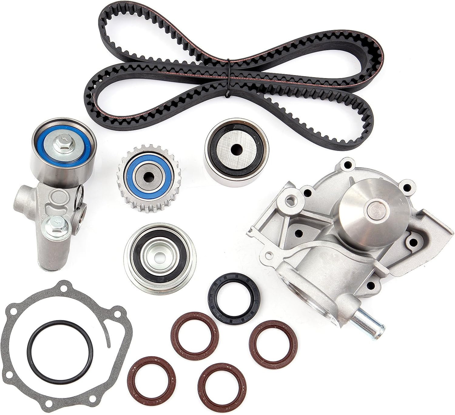 AZHZ Timing Belt Kit with Water Pump Fit for Baja 2003-2006 for Outback 2000-2005 TBK307 WP9008 TS26307