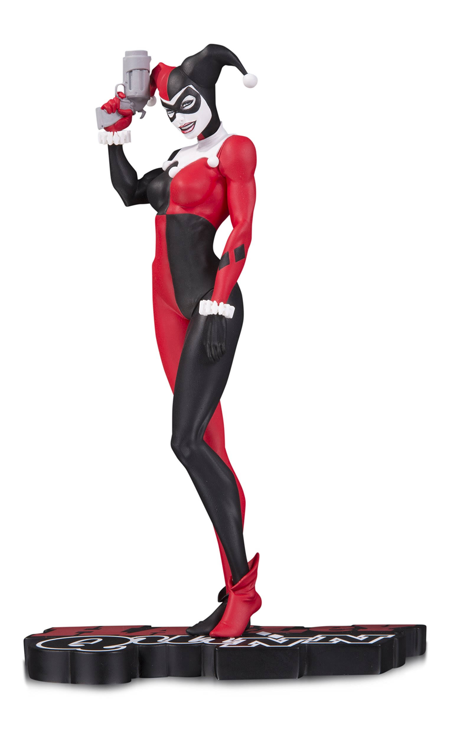Harley Quinn Red White u0026 Black Statue by Michael Turner