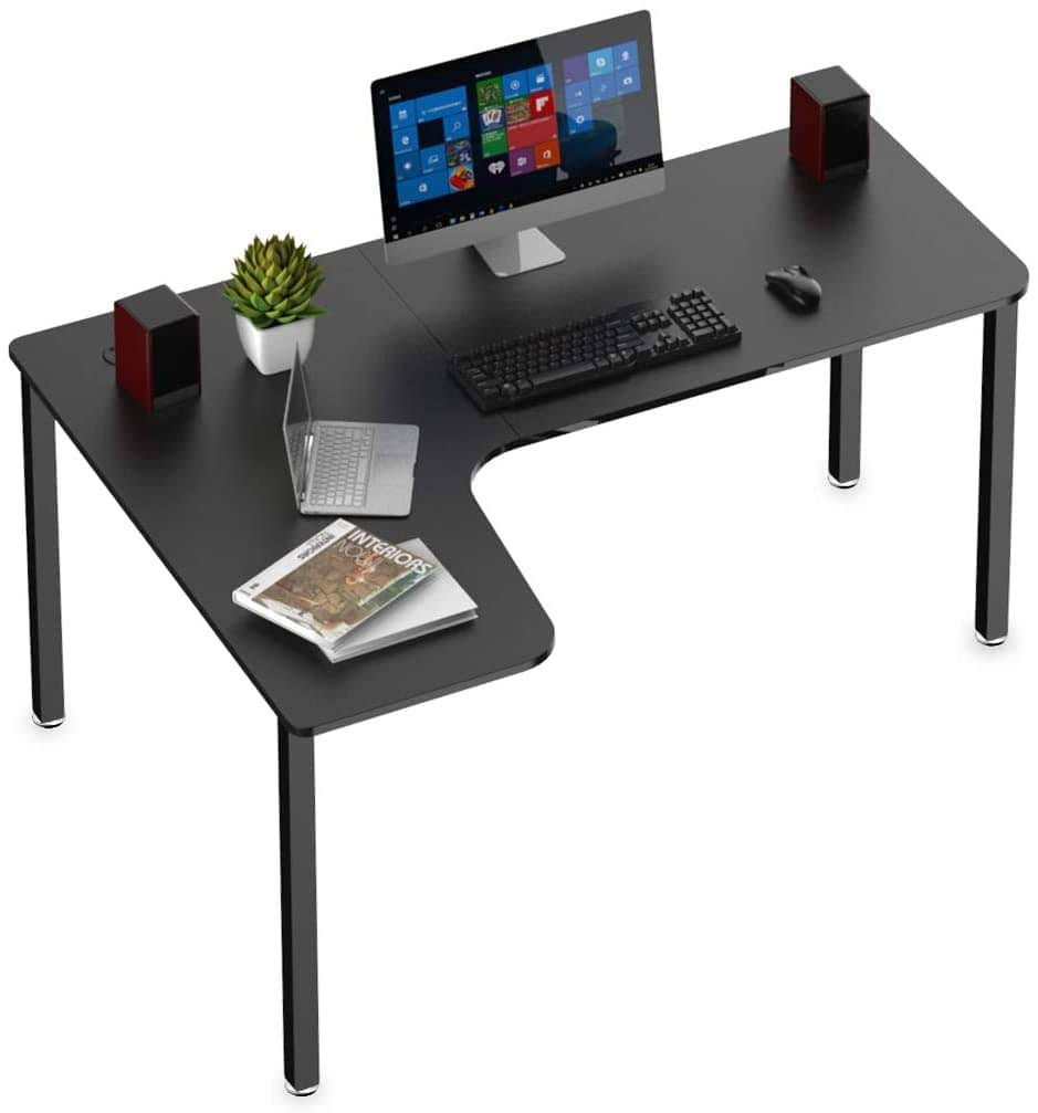 Black L Shaped Desk Computer Gaming Desk