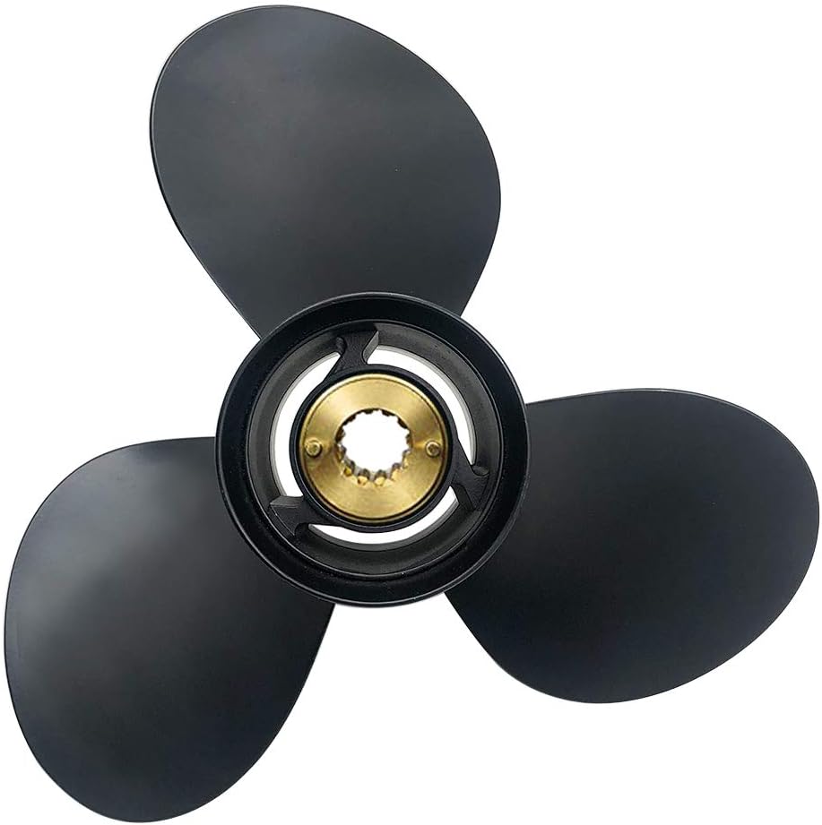 Rhink Made Aluminum Outboard Propeller for Mercury Engines 30-70HP, 13 Spline Tooth, RH Pack of 2