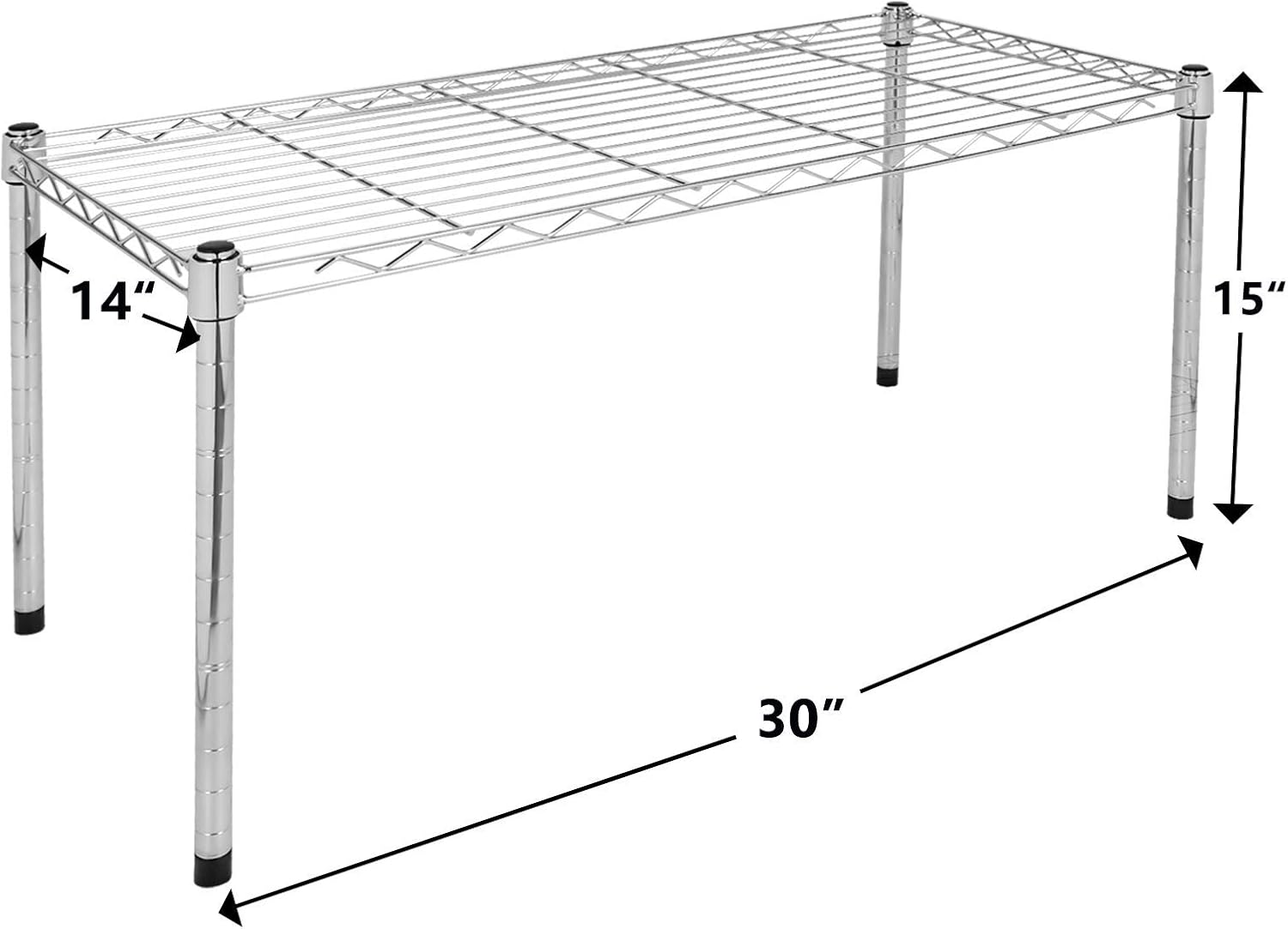 Simple Deluxe Heavy Duty 1-Shelf Shelving, Adjustable Storage Units, Steel Organizer Wire Rack, 30