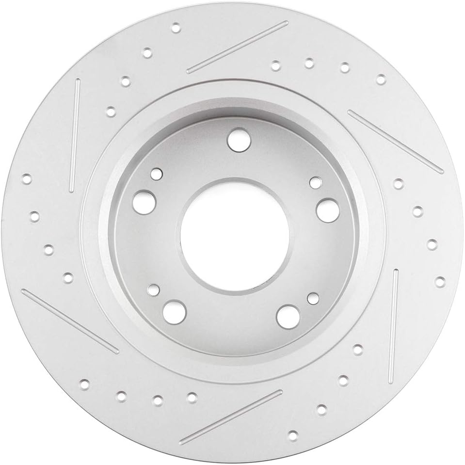 SCITOO 2pcs Rear Slotted Brake Rotors Brakes Kit fit for 2004-2008 for Acura TSX,2003-2007 for Honda for Accord