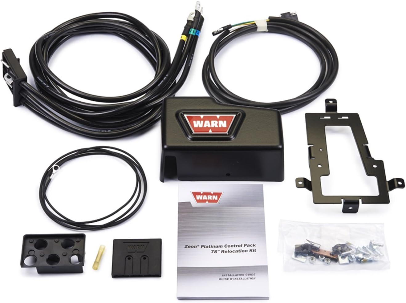 WARN 92193 Control Pack Relocation Kit for ZEON Platinum Winches, Long Application