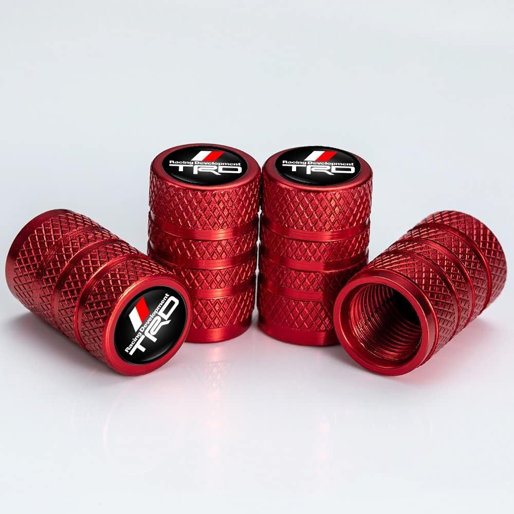 Tire Valve Stem Caps,Metal Air Valve Cap,Wheel Stem Caps Compatible with Toyota TRD Sequoia Tacoma PRO 4Runner Logo Styling Decoration Accessories,4 Pcs