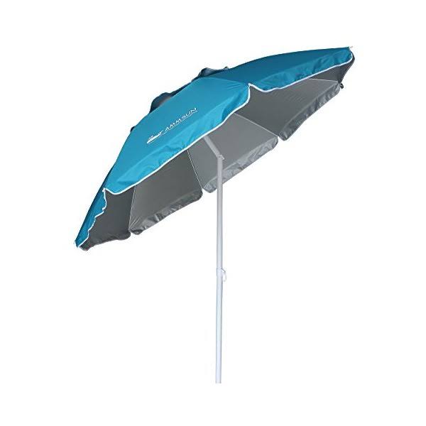 AMMSUN Outdoor Patio Beach Umbrella Sun Shelter with Tilt and Carry Bag Solid