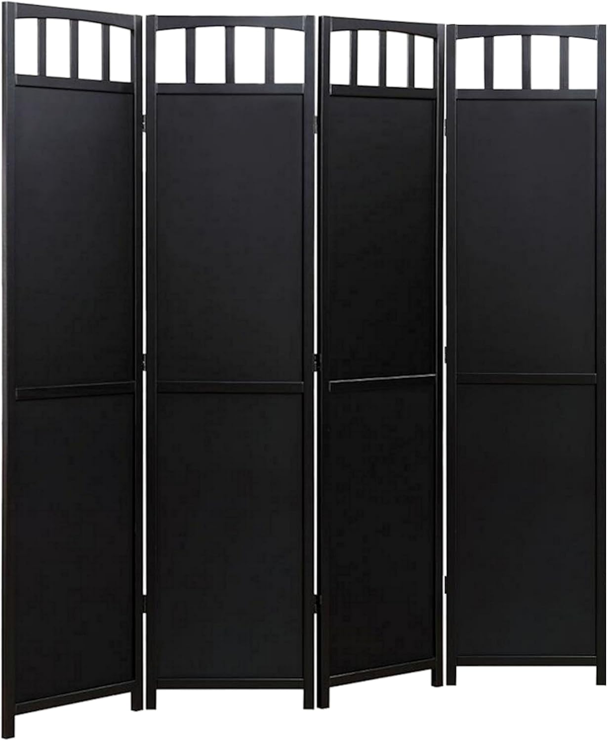 Legacy Decor 3 or 4 Panel Solid Wood Room Screen Divider Walnut (4 Panels)