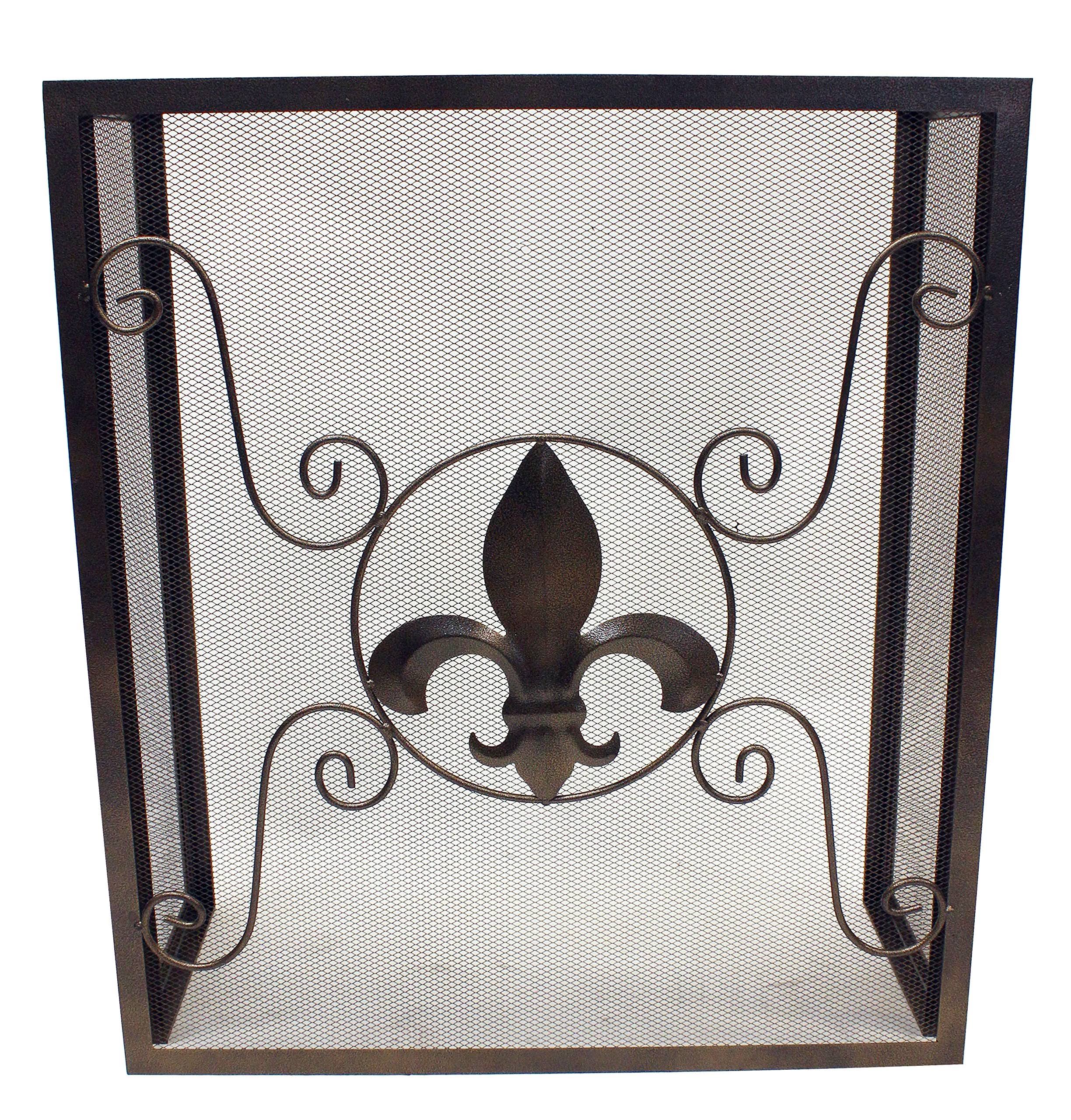 Leigh Country Fleur De Lis Fireplace Screen