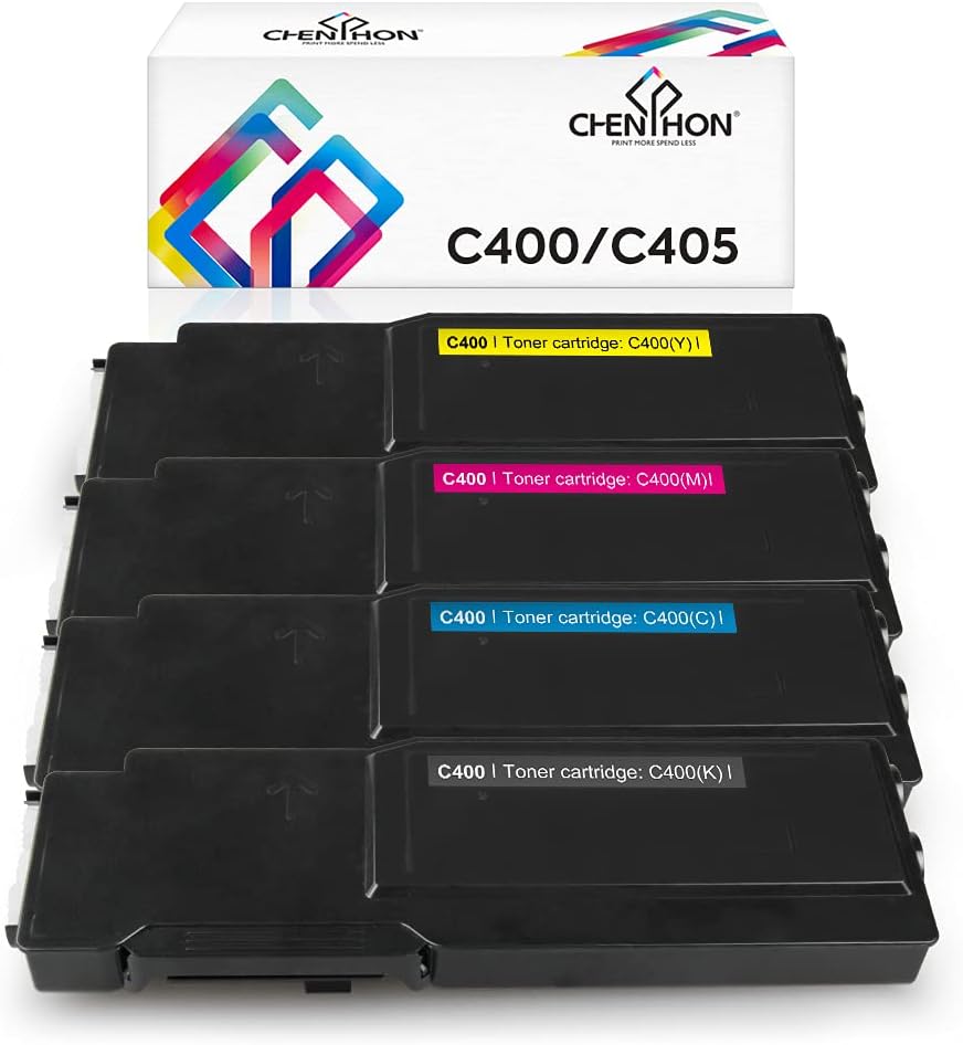 CHENPHON Remanufactured C400 C405 Toner Cartridges Replacement for Xerox 106R03512 106R03514 106R03515 106R03513 use for VersaLink C400DN C405DN Printer High Yield 4-Pack KCMY Pack of 2