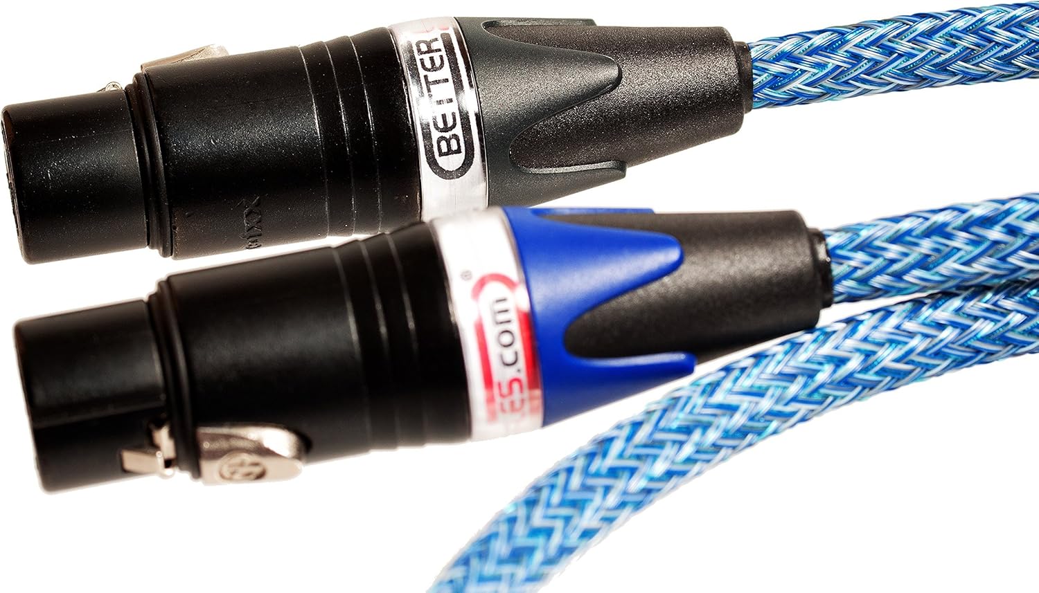 Better Cables BT2XLRP-1-MF Blue Truth II XLR Cable 1 m/3.28', Stereo Pair 2 Cables High-End, High-Performance, Silver/Copper Hybrid, Low-Capacitance, Audiophile XLR Balanced Audio Cables, Blue