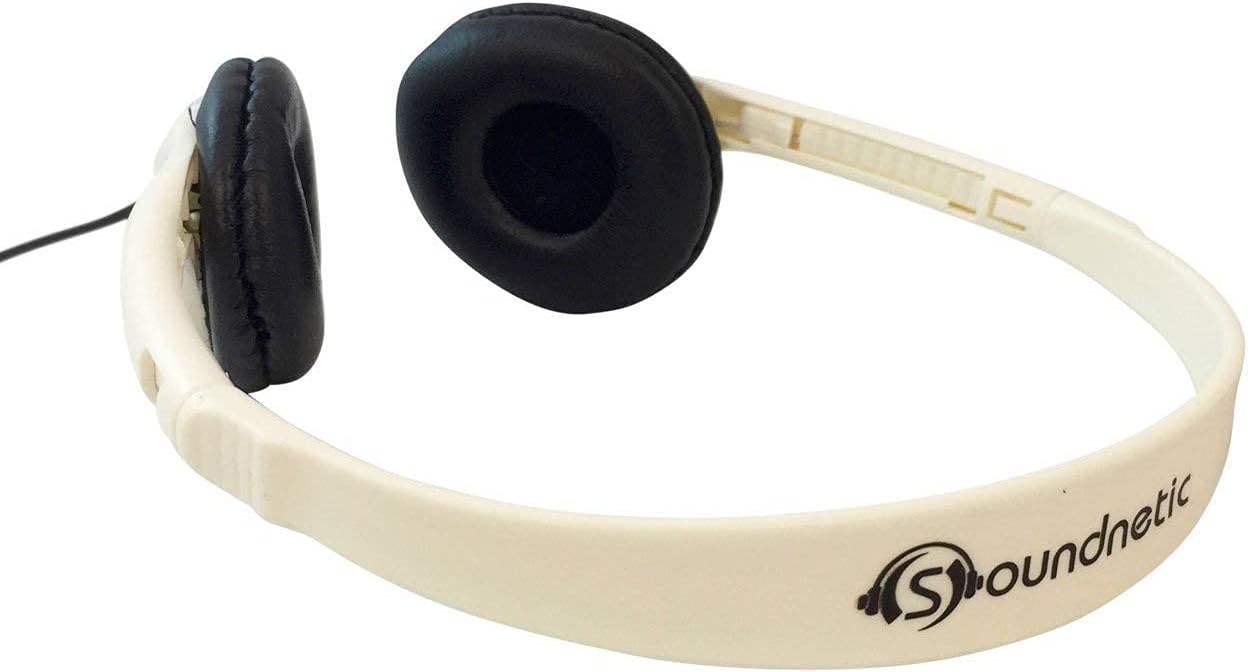 Soundnetic Budget Headphones 10 Pack Stereo Headphones with Leatherette Pads Pack of 2