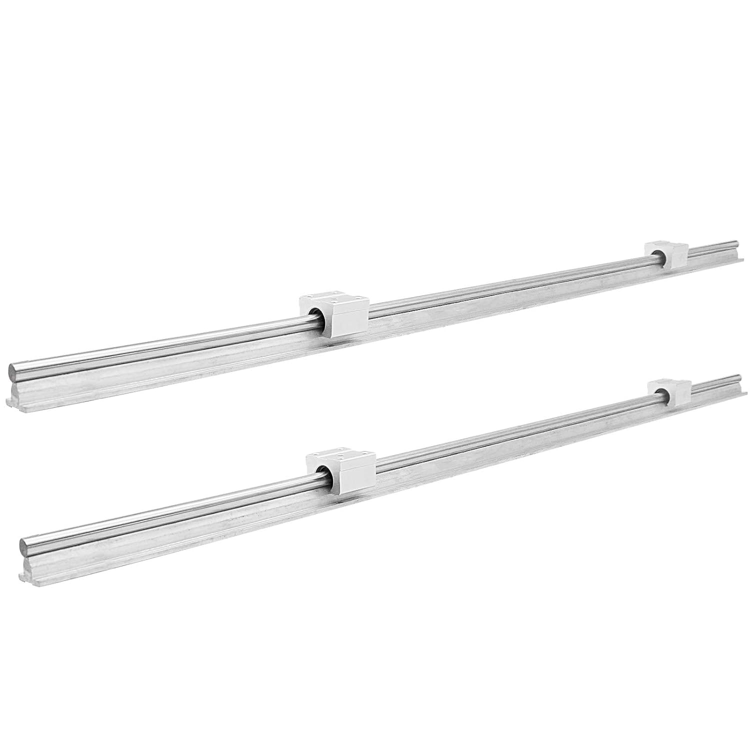 Linear Rails and Bearings Linear Rail 2X SBR16-2000mm Linear Slide Rail and 4X SBR16UU Carriage Bearing Block Linear Bearings and Rails for DIY CNC Routers Lathes Machine