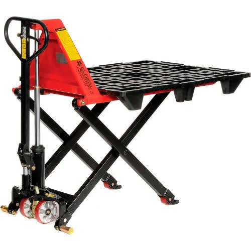 Global Industrial JL6810 Manual High-Lift Skid Jack Truck 2200 lb. Capacity 27 x 45 Forks