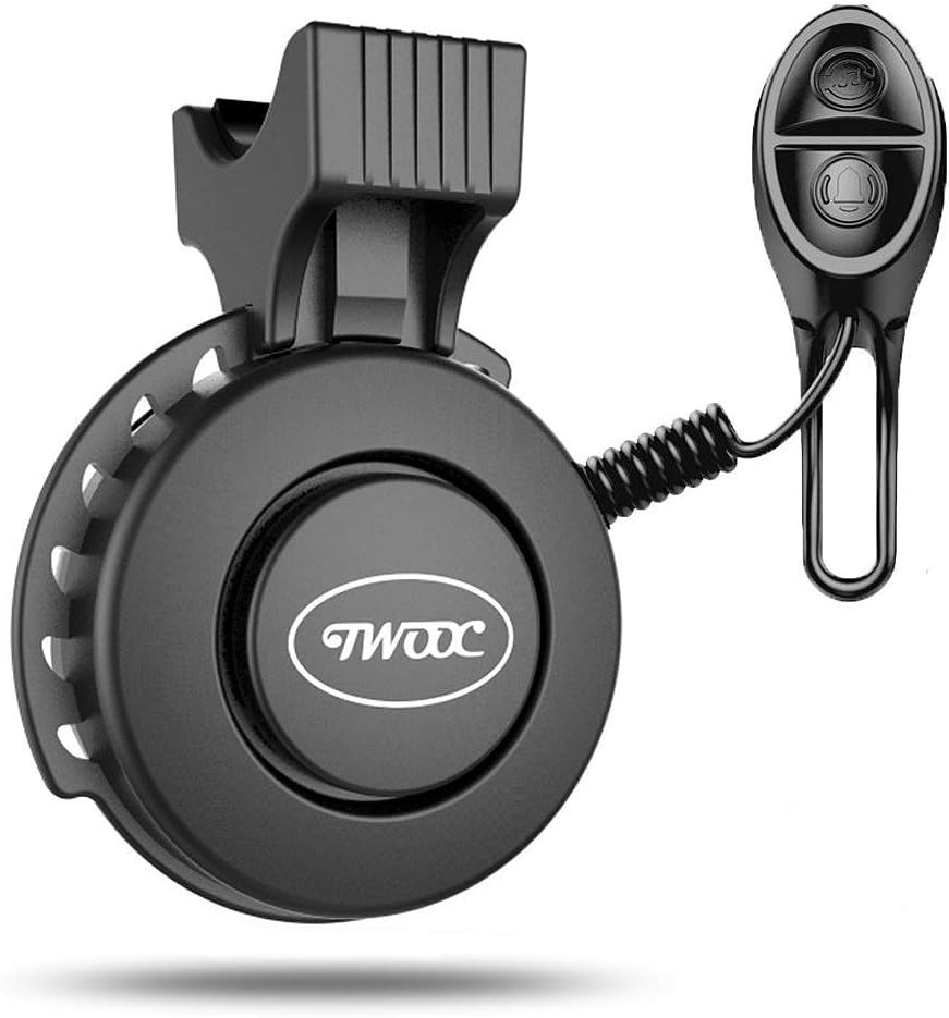 LESOVI Electric Bike Horn 120 db Cycling Bicycle Scooter Horn 4 Sound Modes with Rechargeable Battery Waterproof Bicycle Accessories for Kids Boys Adults Mountain Bike Bells Whistle