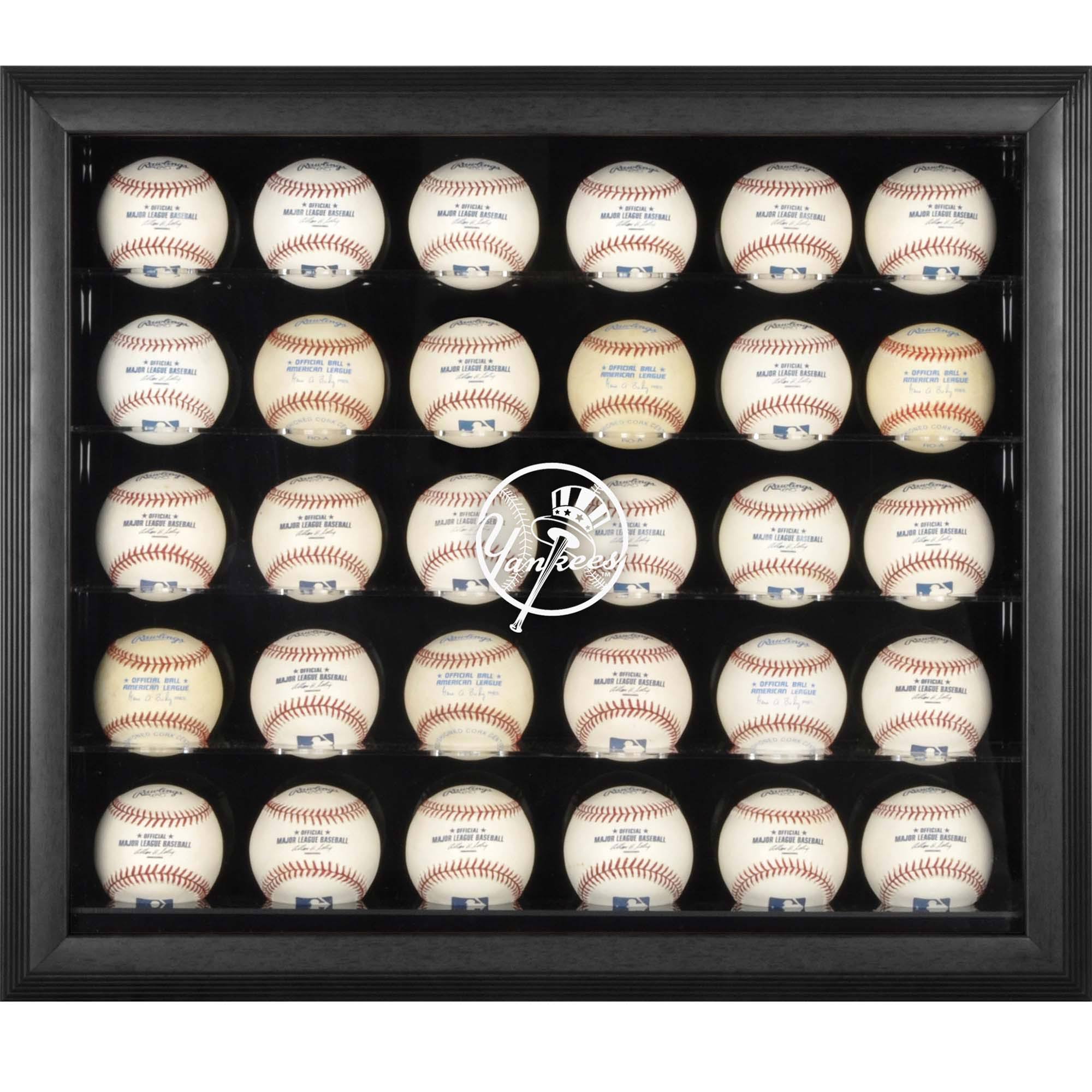 Fanatics Authentic New York Yankees Logo Black Framed 30-Ball Display Case