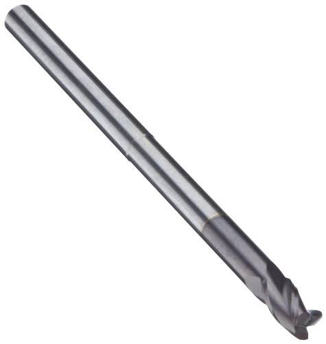 Niagara Cutter N18655 Carbide Corner Radius End Mill, Long Length/Reach, AlTiN Finish, Roughing/Finishing Cut, 35-Degree, 3-Flut