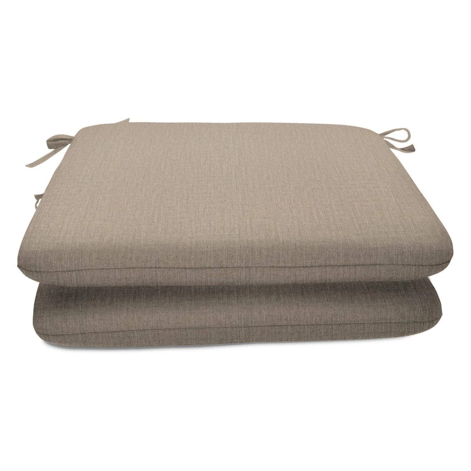 18 x 18 Sunbrella Seat Pad 2 Pack - 18x22W x 18x22D x 2.5x22H - Cast Ash