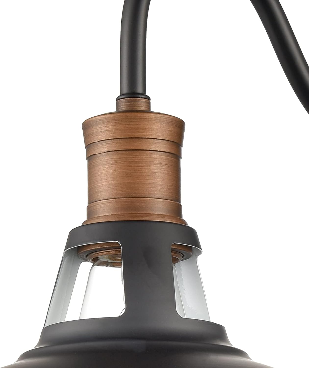 CLAXY Farmhouse Wall Sconces Matte Black Plug in Hardwired Wall Light Gooseneck Bedroom Wall Lihgts On/Off Switch Reading Light 2 Set