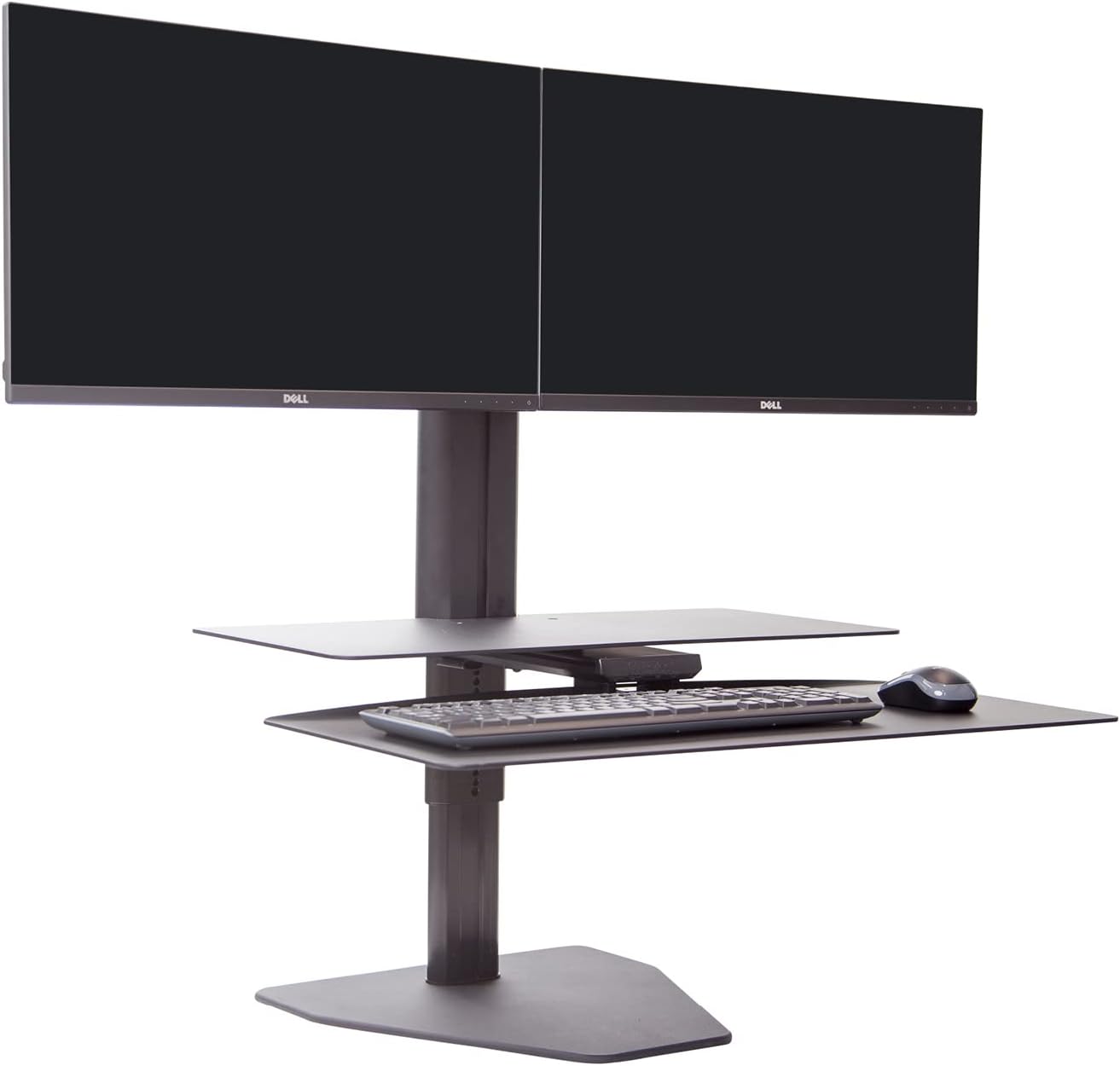 Uprite Ergo Sit2Stand Standing Desk Converter – Dual Monitor Mount - Black/Black