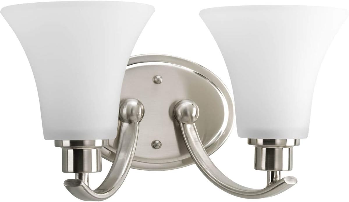 Progress Lighting P2001-09 Transitional Linear Bath from Phase 2.2 LED Collection in Pewter, Silver Finish Lighting Accessory, Brushed Nickel