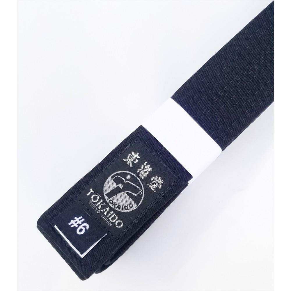 Tokaido Karate Elite Black Belt - 1.5x22 Black / #6/315cm - 124x22 Inches / Tokaido KICKMAN