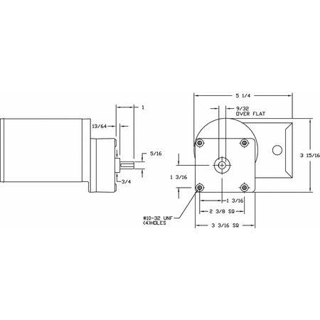 Dayton 1LPV1 AC Gearmotor 96 RPM TENV 115/230V