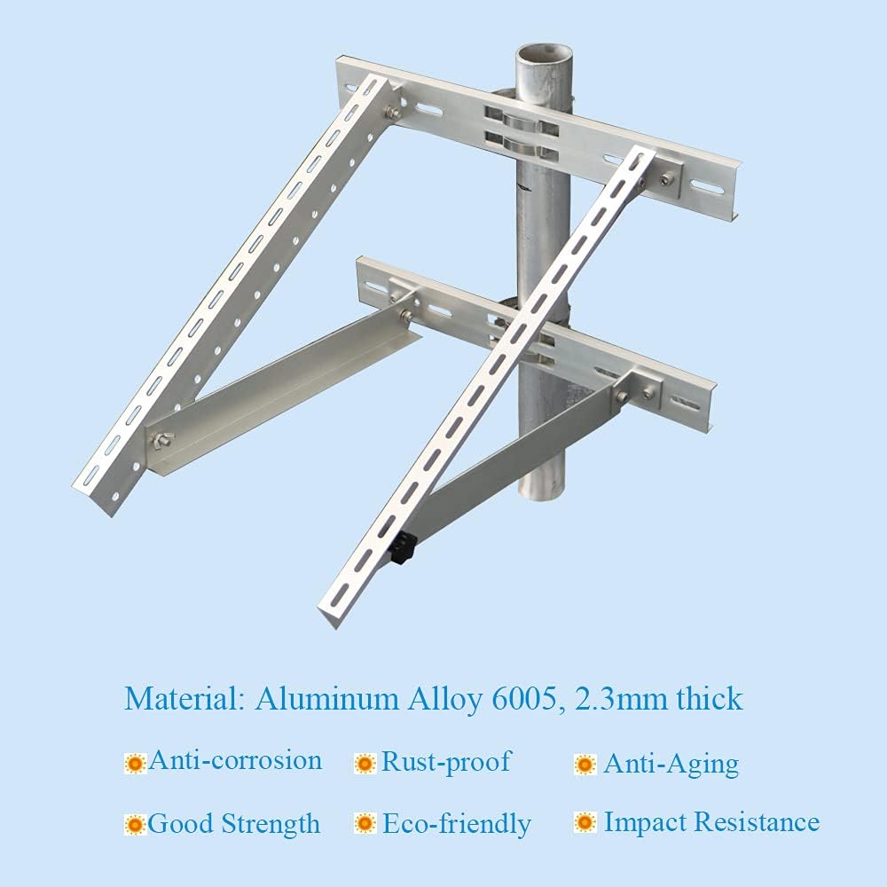 CMYYANGLIN Solar Panel Mounting Bracket Pole Mounts Kit Up to 30W (Pole not Included)