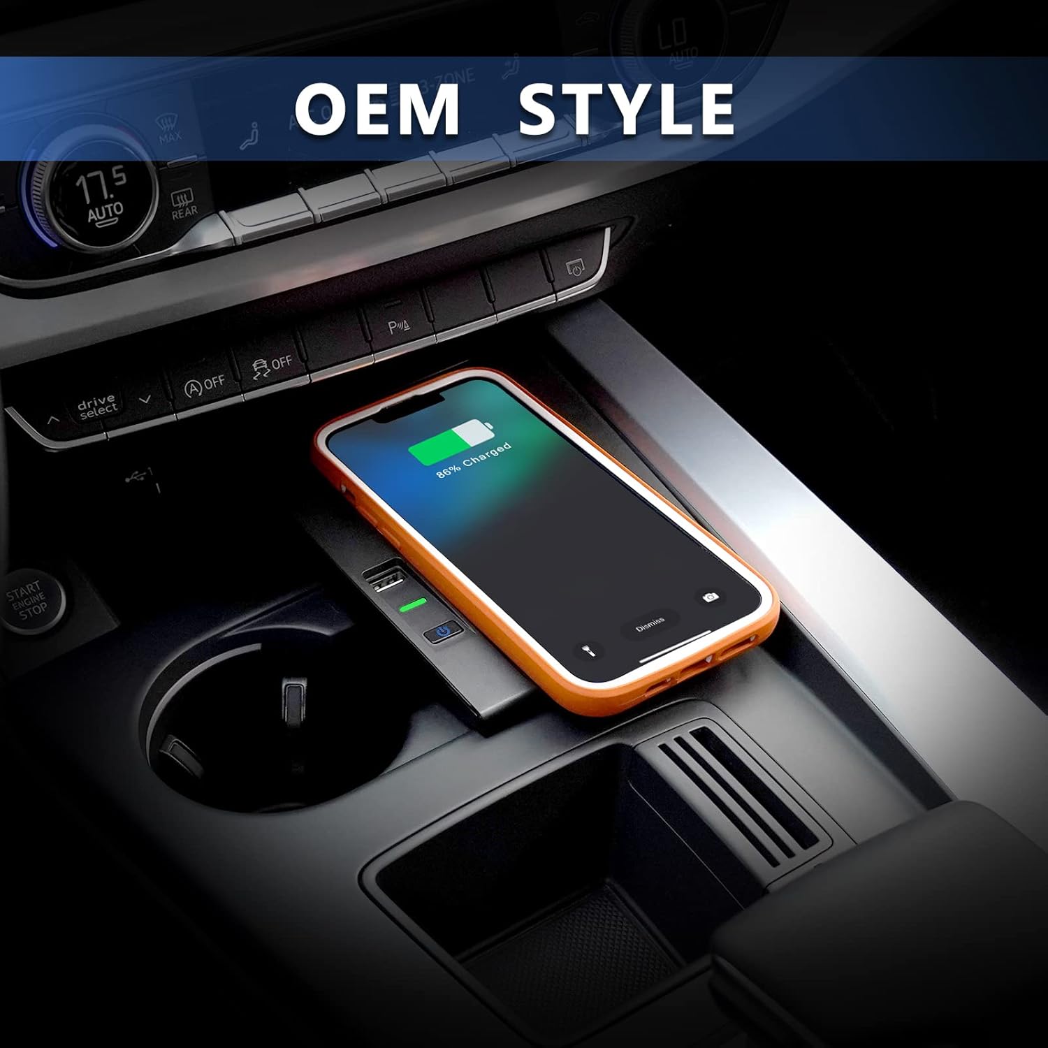 CarQiWireless Wireless Charger for Audi A4 (B9) A5 S4 S5 2018-2022, Wireless Charging Pad Center Console Organizer for Audi A4 A5 Accessories A4 Allroad A4 Quattro, 2022 2021 2020 2019 2018 Pack of 2