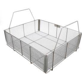 Marlin Steel Wire Basket 23x22L x 19x22W x 6-1/2x22H 0.25x22 Wire - Stainless Steel - Price Each for Qty 5+