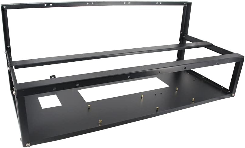 6/8 GPU Mining Rig Case Frame, Stackable Open Mining Rig Frame for 6/8 GPU Mining Case Rack, Motherboard Bracket Only Mining Rig Frame Included Pack of 2