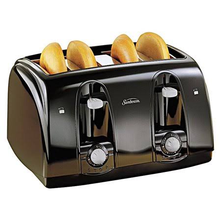 Sunbeam 3911-100-000 Four Slice Black Toaster