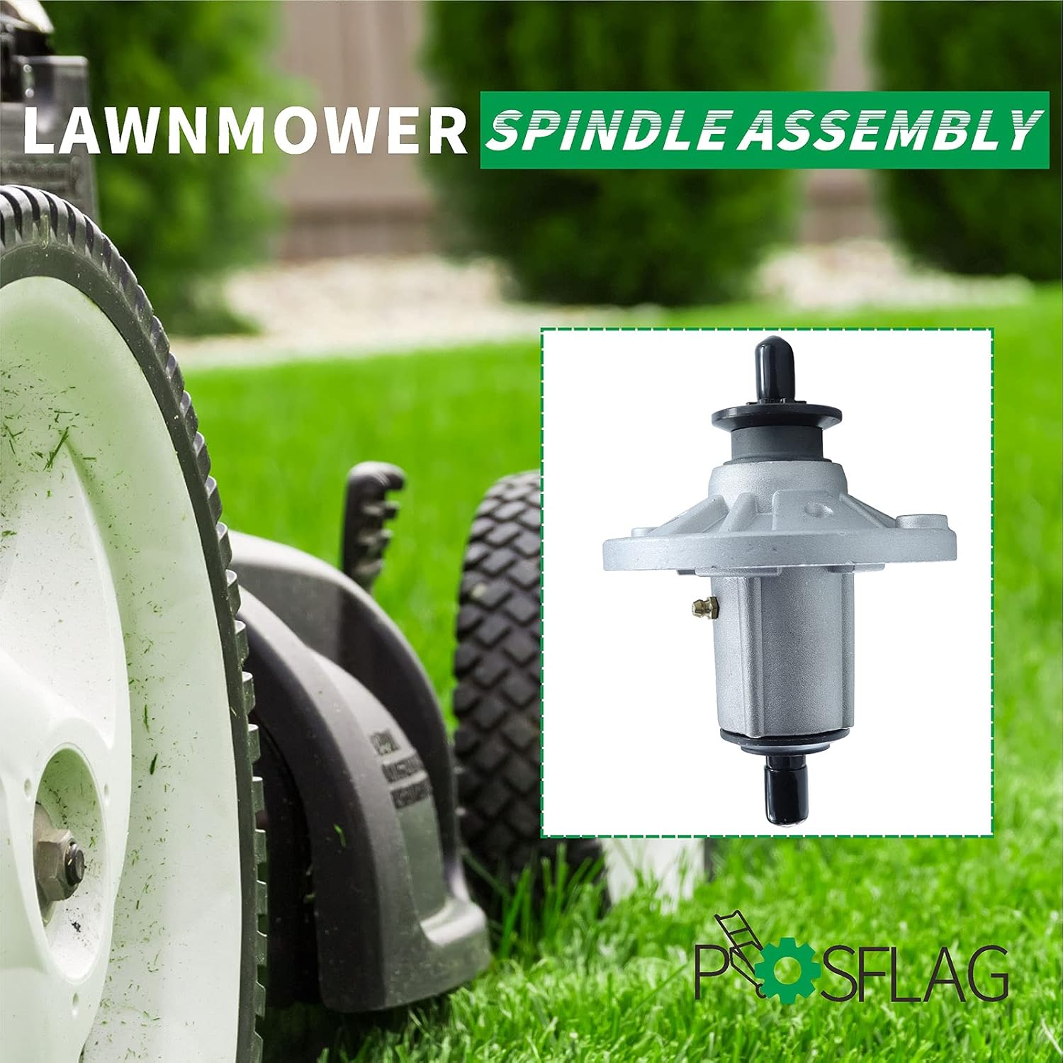 POSFLAG AM136733 Spindle Assembly for John Deere X300 Z225 Z245 X304 X324 X310 42