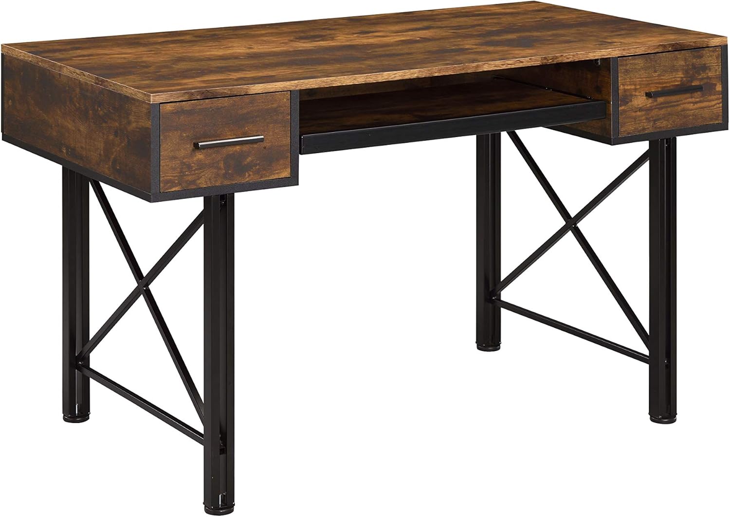 Acme Furniture Settea Writing Desk, Rustic Oak and Black
