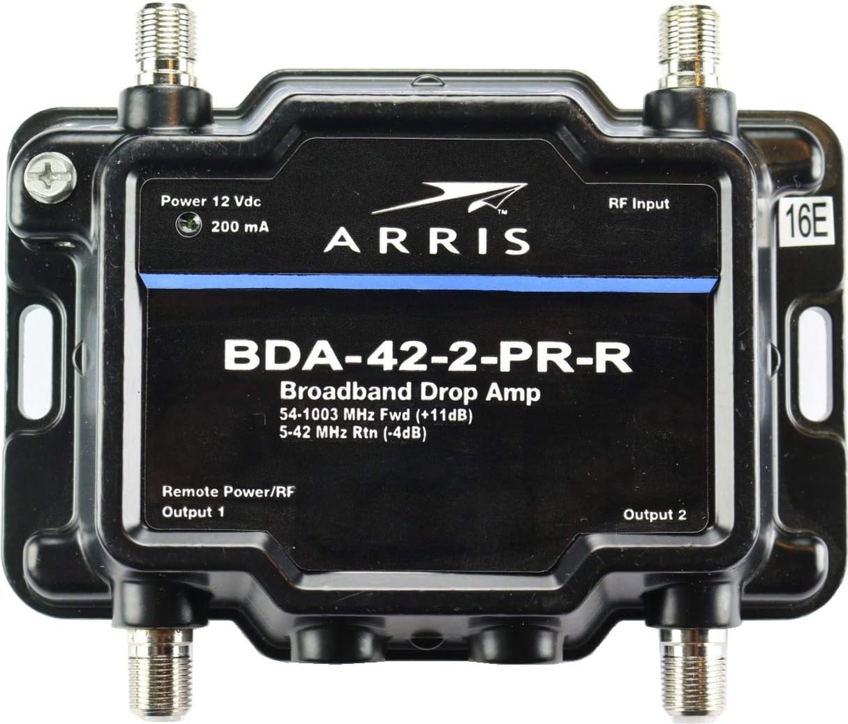 Arris 2-Port Cable, Modem, TV, OTA, HDTV Amplifier Splitter Signal Booster with Passive Return and Coax Cable Kit Pack of 2