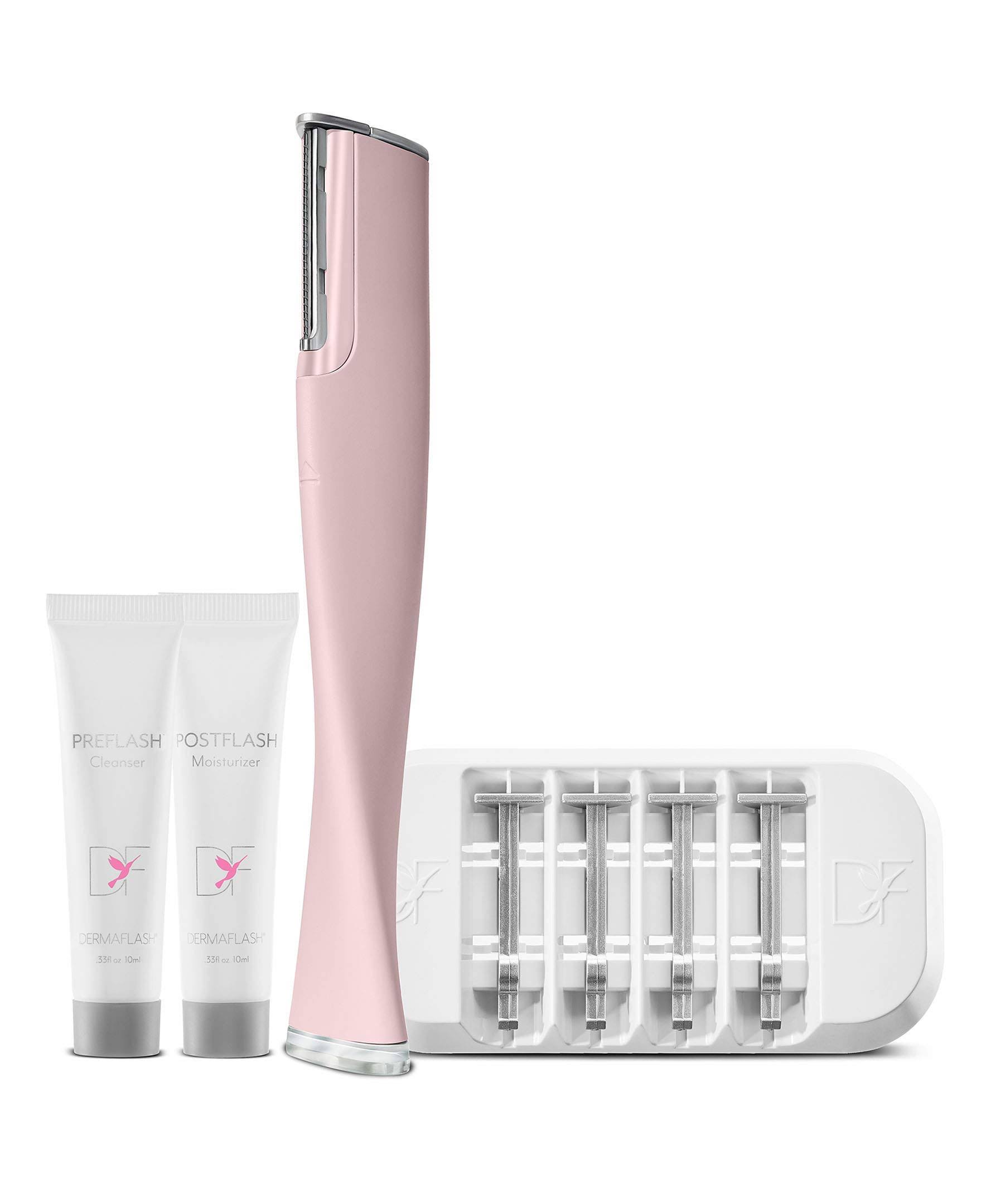 Dermaflash 2.0 Luxe Facial Exfoliation u0026 Peach Fuzz Removal, Pink