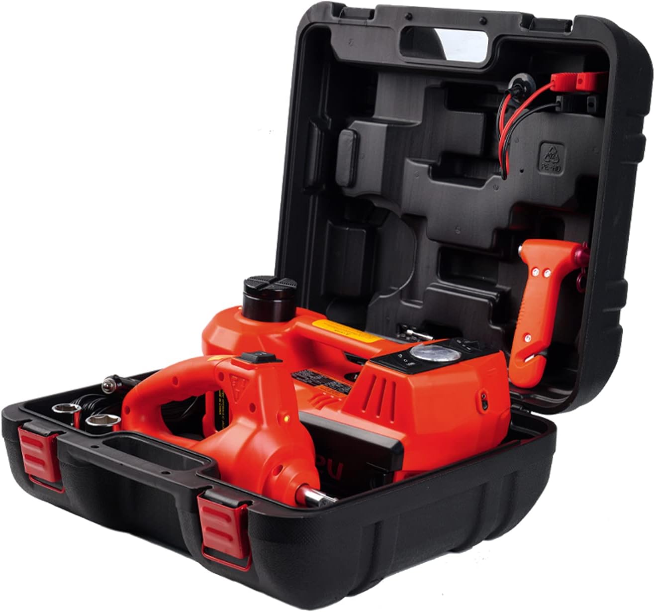 Simpleout Car Hydraulic Jack Kit 5 in 1 Electric Car Jack Stands 5 Ton Floor Jack Vehicle Hydraulic Jack Trailer Jack Car Emergency Kit with Built-in Inflator and Powerful Impact Wrench