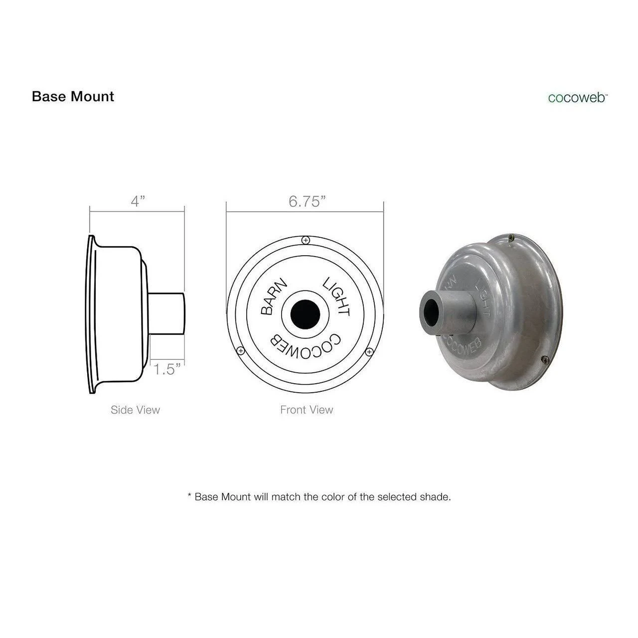 Cocoweb Oldage LED Outdoor Barn Light, Black