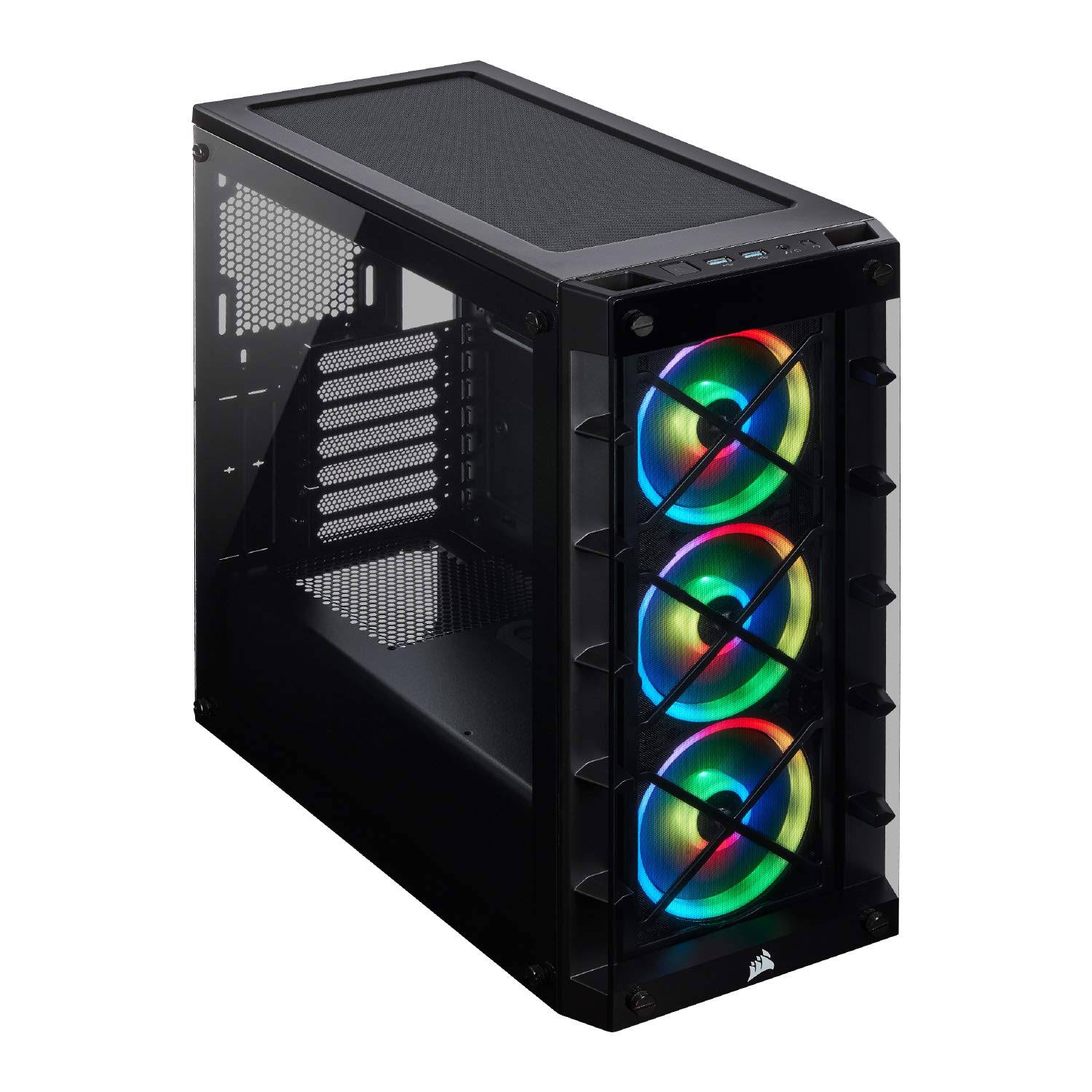 Corsair iCUE 465X RGB Mid-Tower ATX Smart Case, Black