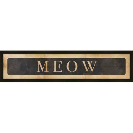 Winston Porter &Meow& Framed Textual Art, Black