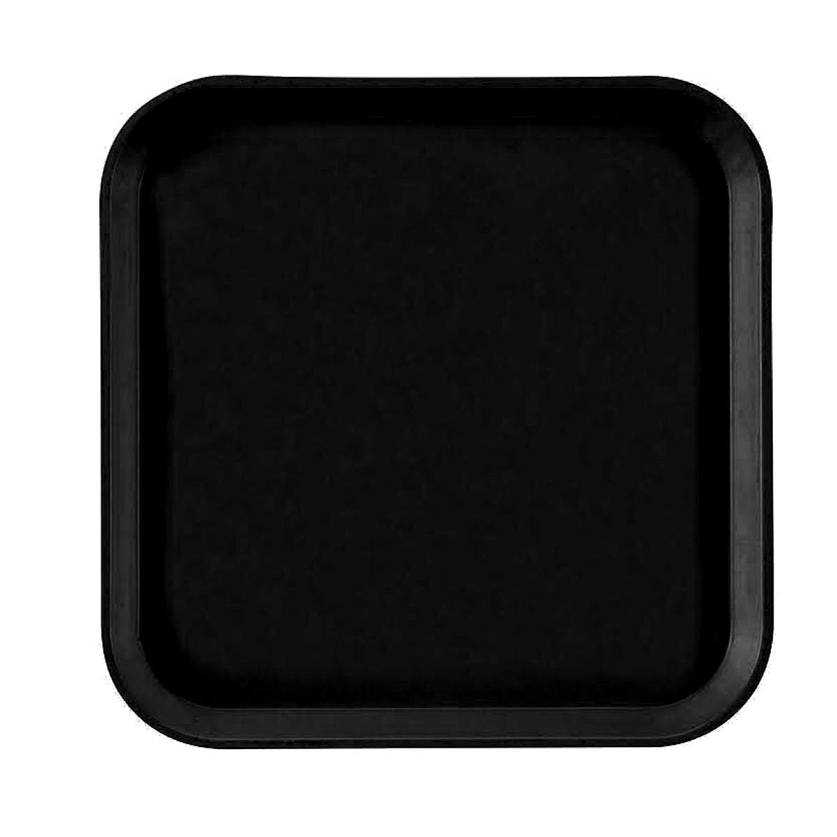 Black 13 inch x 13 inch (33 cm x 33 cm) Square Fiberglass Metric Camtray, Cambro 1313110