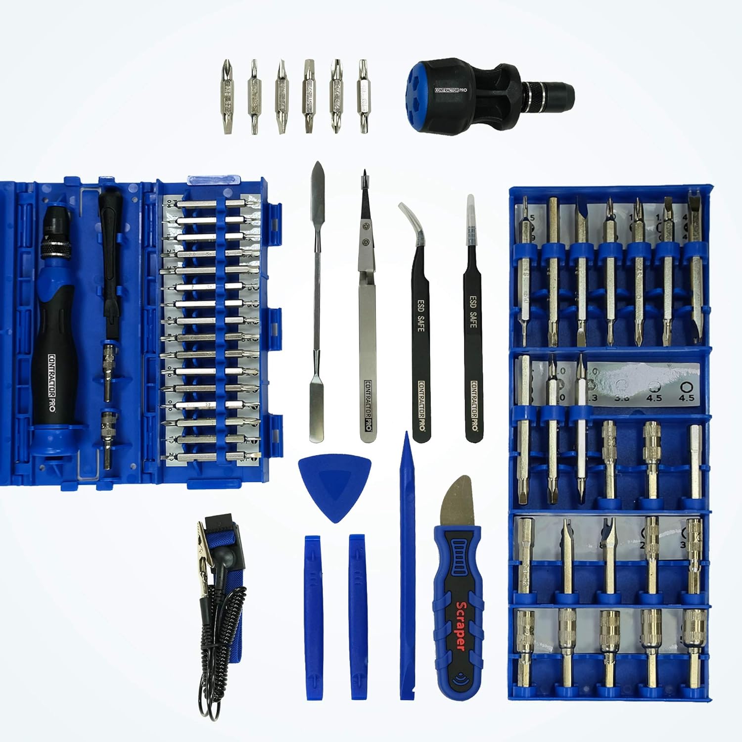 MAXTECH 16970MX Specialty Electronic Screwdriver Set, Small, Blue/Black