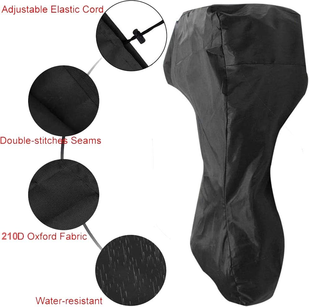 Ucare Outboard Boat Motor Cover Waterproof Boat Engine Full Covers for UP-5HP/ 8-10HP/ 15-20HP/ 25-30HP/ 40-50HP/ 60-90HP/ 100-150HP Outboard Motors Pack of 2