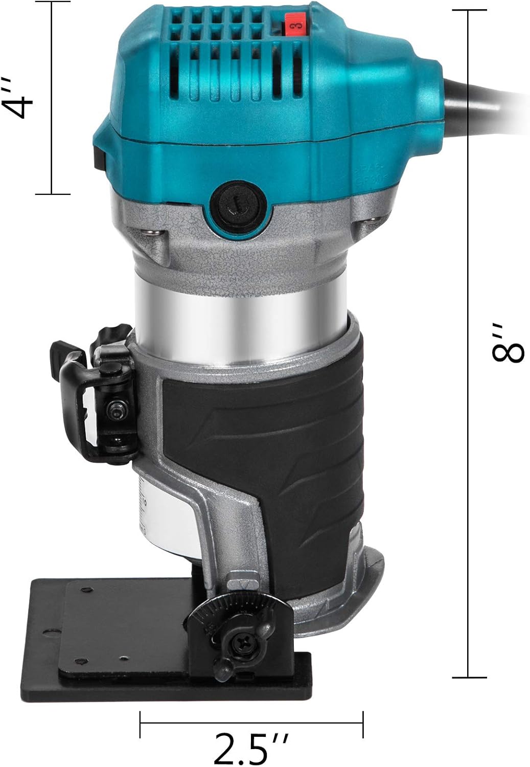 Mophorn 6.5Amp 1-1/4 HP Wood Router Tool Kit Max Torque 30,000RPM Variable Speed Compact Router Kit With Fixed Base, Plunge Base, Tilt Base and Offset Base (kit w/4 bases)