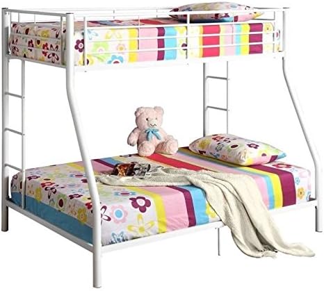 Pemberly Row Twin Over Full Metal Bunk Bed in Black