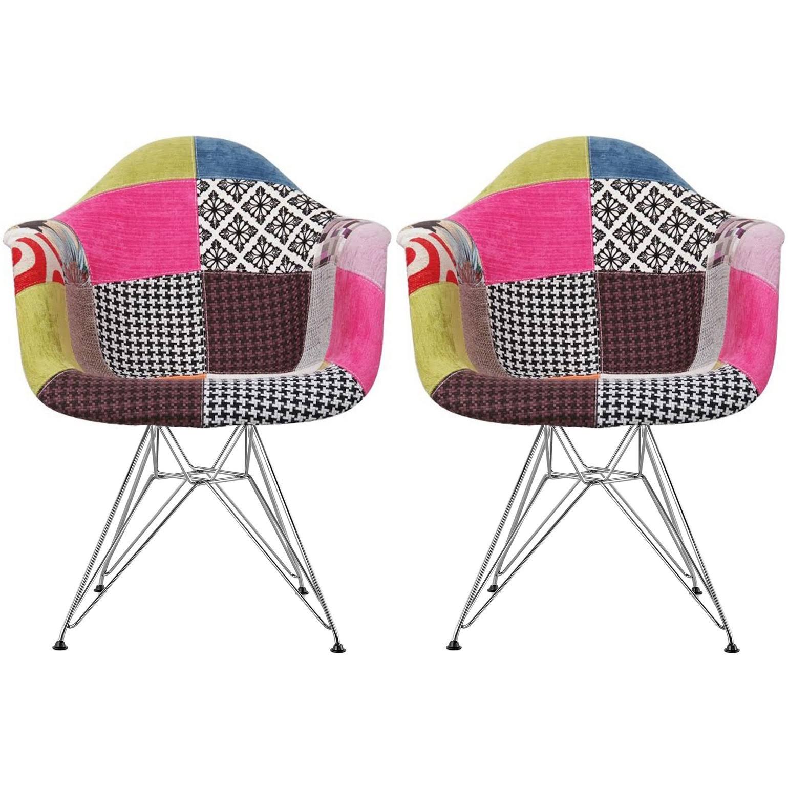 2xhome Designer Molded Plastic Arm Chairs with Back Wire Eiffel Matte Office Retro Pyramid Dining Room Bedroom Work - Ann