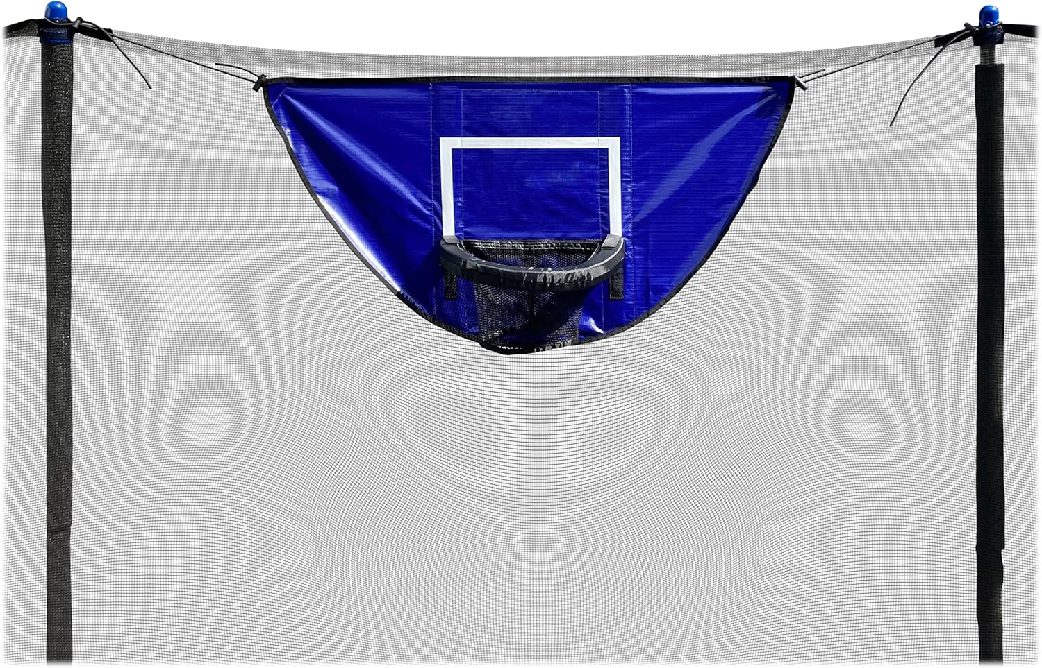 Trampoline Basketball Hoop with Mini Basketballs | Mini Basketball Hoop for Trampoline with Enclosure | Waterproof, Soft Materials & Breakaway Rim for Safe Dunking | Trampoline Accessory for All Ages