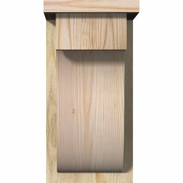 8x22W x 8x22D x 16x22H Del Monte Rough Sawn Corbel w/Backplate, Douglas Fir